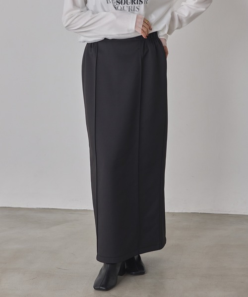 hunch(ハンチ)の「ダンボール タイトロングスカート(スカート・レディース・ブラック/ライトベージュ/チャコール・FREE)」の10枚目の写真