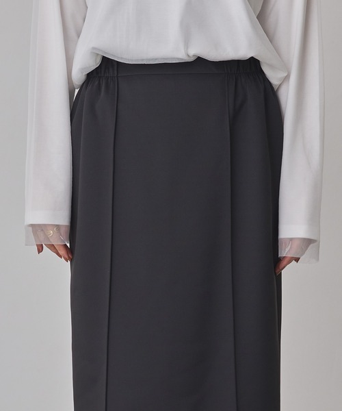 hunch(ハンチ)の「ダンボール タイトロングスカート(スカート・レディース・ブラック/ライトベージュ/チャコール・FREE)」の13枚目の写真