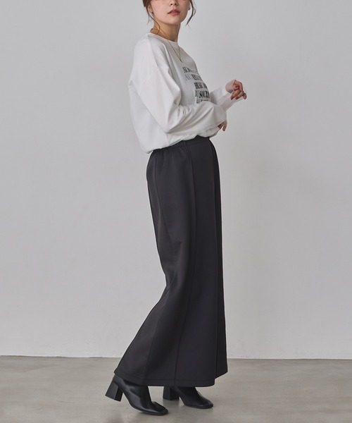 hunch(ハンチ)の「ダンボール タイトロングスカート(スカート・レディース・ブラック/ライトベージュ/チャコール・FREE)」の17枚目の写真