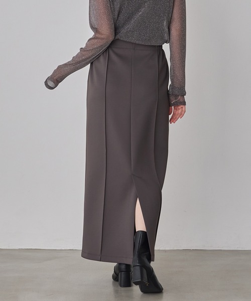 hunch(ハンチ)の「ダンボール タイトロングスカート(スカート・レディース・ブラック/ライトベージュ/チャコール・FREE)」の20枚目の写真