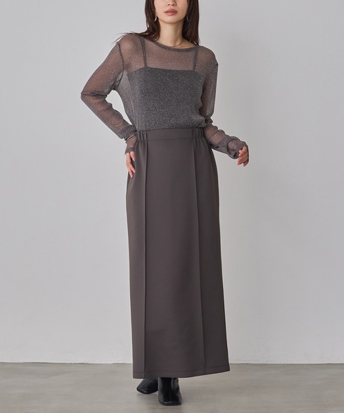 hunch(ハンチ)の「ダンボール タイトロングスカート(スカート・レディース・ブラック/ライトベージュ/チャコール・FREE)」の21枚目の写真