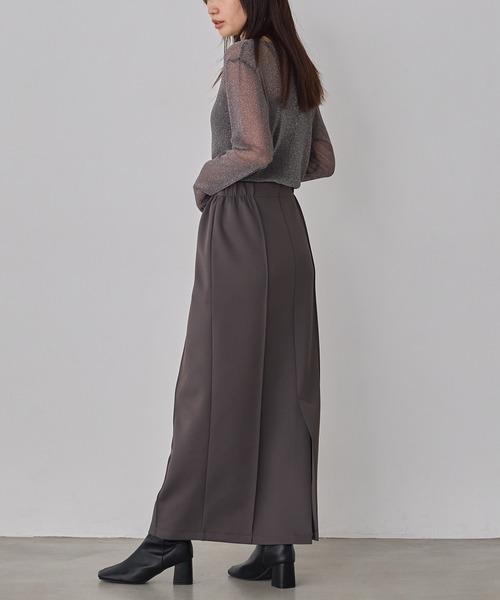 hunch(ハンチ)の「ダンボール タイトロングスカート(スカート・レディース・ブラック/ライトベージュ/チャコール・FREE)」の22枚目の写真