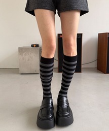 4INT.（フォイント）の「ボーダー ハイソックス（ソックス/靴下）」