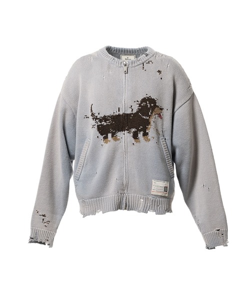 Maison MIHARA YASUHIRO（メゾンミハラヤスヒロ）の「Dog Jacquard Knit Cardigan（カーディガン/ボレロ・メンズ・ブラック/ブルー・44/46/48）」の2枚目の写真