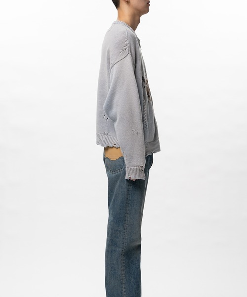 Maison MIHARA YASUHIRO（メゾンミハラヤスヒロ）の「Dog Jacquard Knit Cardigan（カーディガン/ボレロ・メンズ・ブラック/ブルー・44/46/48）」の14枚目の写真