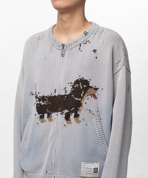 Maison MIHARA YASUHIRO（メゾンミハラヤスヒロ）の「Dog Jacquard Knit Cardigan（カーディガン/ボレロ・メンズ・ブラック/ブルー・44/46/48）」の17枚目の写真