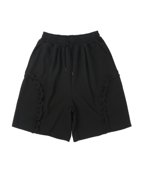 Herringbone Frill Short - Black