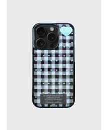 COLLAGEVACANCE（コラージュバカンス）の「Heart Logo Pendant Glass Bumper Mint Case (Black)（スマホケース/カバー）」