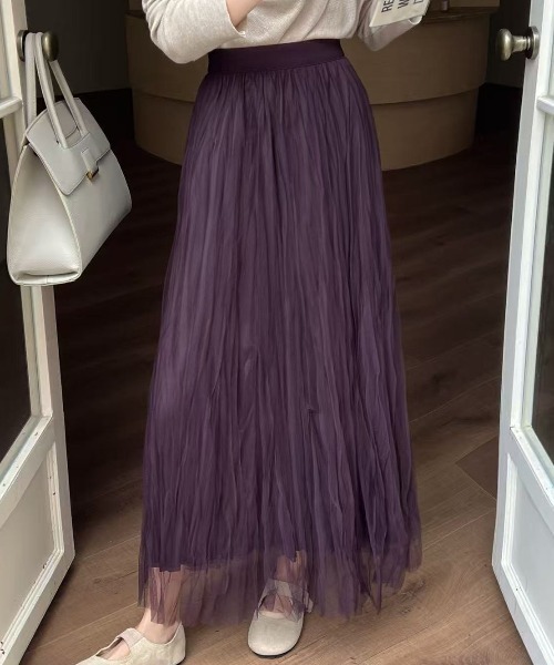 セール】クリンクル加工リバーシブルスカート（スカート）｜FINEnough