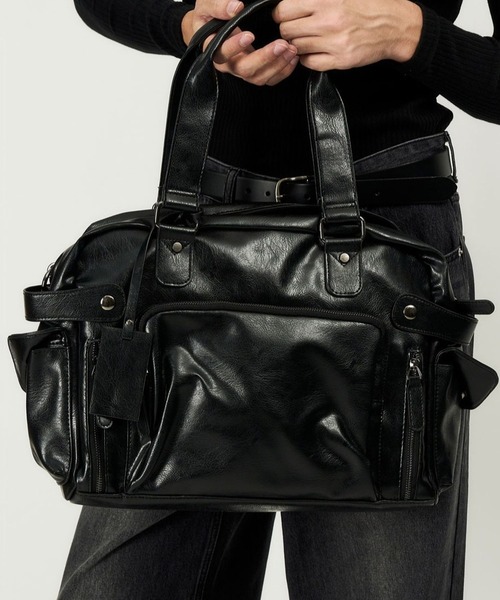 DWSE（ディーダブリューエスイー）の「DWSE／マルチポケットバッグ（ハンドバッグ・メンズ・ブラック・FREE）」の3枚目の写真