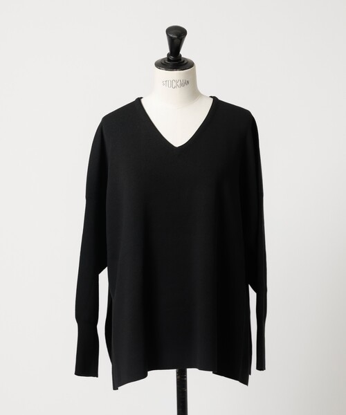 DESIGNWORKS(デザインワークス)の「【追加】ハーフミラノVネックプルオーバー(ニット/セーター・レディース・ブラック・フリー)」の21枚目の写真