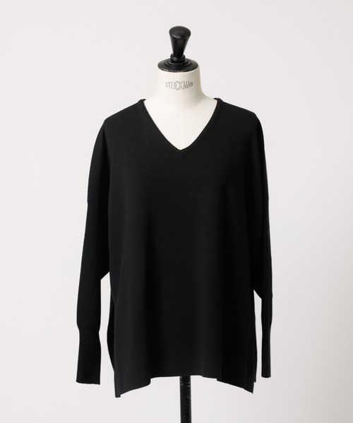 DESIGNWORKS(デザインワークス)の「【追加】ハーフミラノVネックプルオーバー(ニット/セーター・レディース・ブラック・フリー)」の14枚目の写真