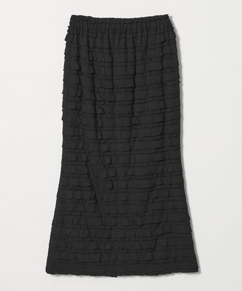 EMMEL REFINES（エメルリファインズ）の「＜EMMEL REFINES＞EM ティアードフリル カット スカート（スカート・レディース・ブラック/ホワイト・FREE）」の5枚目の写真