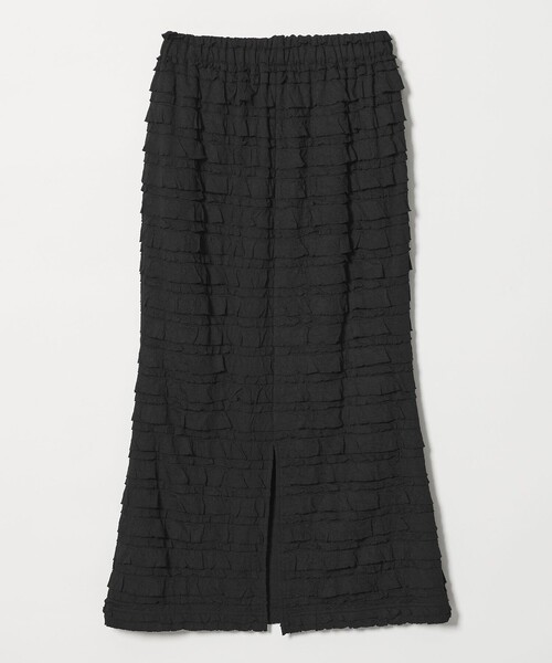 EMMEL REFINES（エメルリファインズ）の「＜EMMEL REFINES＞EM ティアードフリル カット スカート（スカート・レディース・ブラック/ホワイト・FREE）」の6枚目の写真