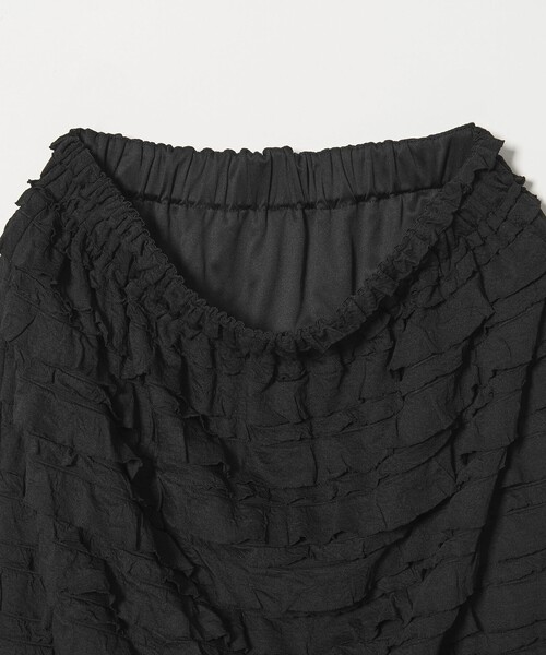 EMMEL REFINES（エメルリファインズ）の「＜EMMEL REFINES＞EM ティアードフリル カット スカート（スカート・レディース・ブラック/ホワイト・FREE）」の8枚目の写真