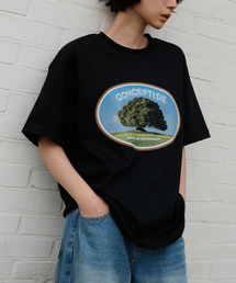 CONCEPTIDE（コンセプタイド）の「トリーフィールドグラフィックTシャツ_ブラック（Tシャツ/カットソー）」