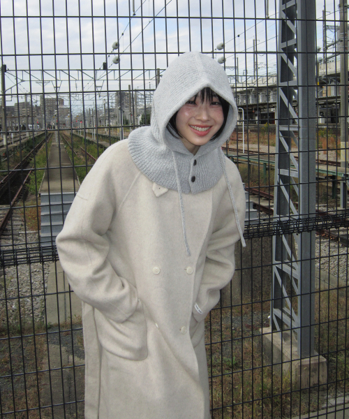 MOOD INSIDE WOMAN(ムード インサイド ウーマン)の「(woman) ダブルバルマカンハンドメイドコート_Ivory(チェスターコート・レディース・アイボリー・FREE)」の1枚目の写真