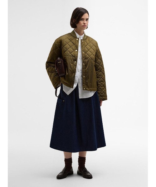 Barbour(バブアー)の「Wetherbyキルティングジャケット(その他アウター・レディース・オリーブ/ネイビー・8/10)」の3枚目の写真