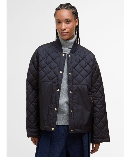 Barbour(バブアー)の「Wetherbyキルティングジャケット(その他アウター・レディース・オリーブ/ネイビー・8/10)」の9枚目の写真