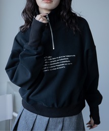 VACANCY | ロゴ刺繍ハープジップトレーナー(スウェット)