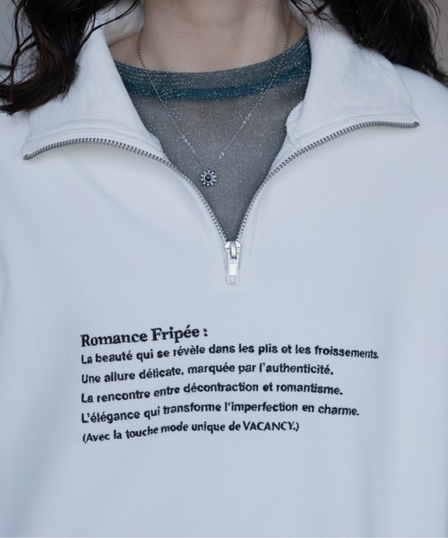 VACANCY(ヴァカンシー)の「ロゴ刺繍ハープジップトレーナー(スウェット・レディース・グレー/ブラック/ホワイト・FREE)」の19枚目の写真