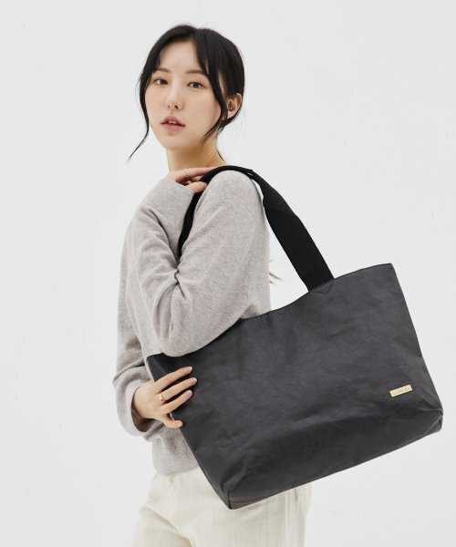 WALLAROO（ワラル）の「ワラル 3wayバッグ ラファワイド_ブラック（エコバッグ/サブバッグ・レディース・ブラック・FREE）」の3枚目の写真