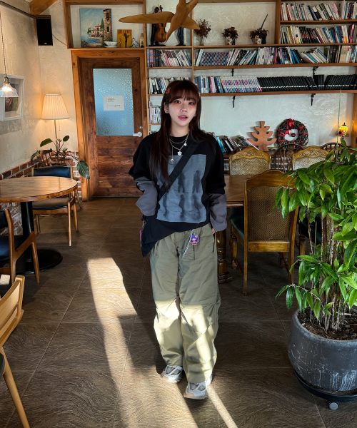 SSO-M(ソエム)の「エアダブルワイドパンツ(Grey Label)_カーキ(スウェットパンツ・メンズ・その他・S/M/L/XL)」の2枚目の写真