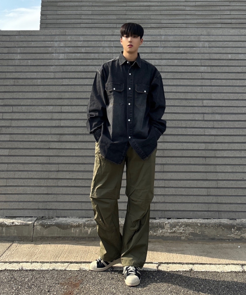 SSO-M(ソエム)の「エアダブルワイドパンツ(Grey Label)_カーキ(スウェットパンツ・メンズ・その他・S/M/L/XL)」の3枚目の写真