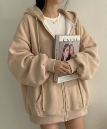 オーバーサイズZIPフーディー／冷房対策