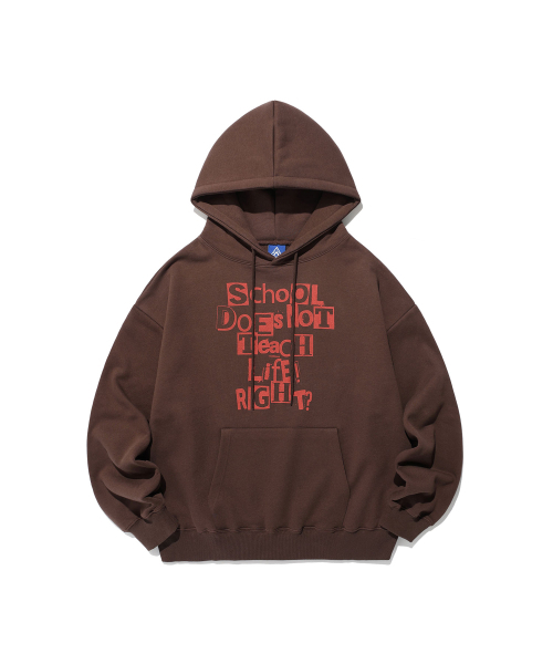 ISTKUNST(イストクンスト)の「DOES NOT TEACH HOODIE_BROWN(IK2FSMM404A)(パーカー・レディース・ブラウン・M/L/S)」の1枚目の写真