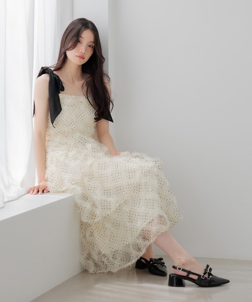 Heather(ヘザー)の「Wリボンミュールパンプス 631328(パンプス・レディース・ブラック/アイボリー/ブラック系その他/ピンク・L/M)」の21枚目の写真