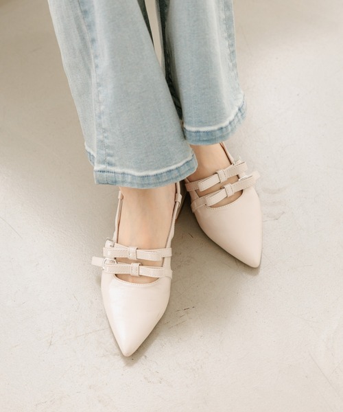 Heather（ヘザー）の「Ｗリボンミュールパンプス　631328（パンプス・レディース・ブラック/アイボリー/ブラック系その他・L/M）」の9枚目の写真