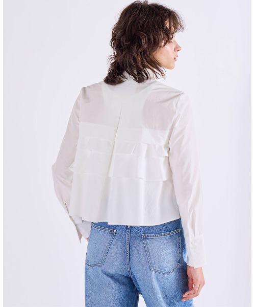 Marilyn Moon(マリリンムーン)の「layered raffle blouse(シャツ/ブラウス・レディース・ホワイト/ミント/ホワイト×ブルー/ホワイト×ブラック・FREE)」の7枚目の写真