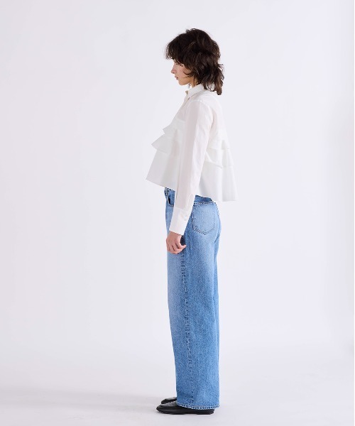 Marilyn Moon(マリリンムーン)の「layered raffle blouse(シャツ/ブラウス・レディース・ホワイト/ミント/ホワイト×ブルー/ホワイト×ブラック・FREE)」の11枚目の写真