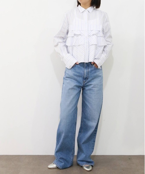 Marilyn Moon(マリリンムーン)の「layered raffle blouse(シャツ/ブラウス・レディース・ホワイト/ミント/ホワイト×ブルー/ホワイト×ブラック・FREE)」の13枚目の写真