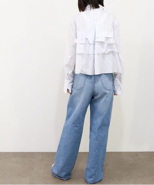 Marilyn Moon(マリリンムーン)の「layered raffle blouse(シャツ/ブラウス・レディース・ホワイト/ミント/ホワイト×ブルー/ホワイト×ブラック・FREE)」の15枚目の写真