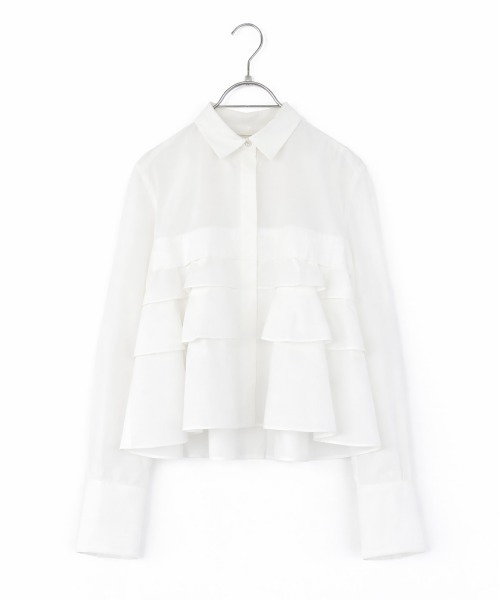 Marilyn Moon(マリリンムーン)の「layered raffle blouse(シャツ/ブラウス・レディース・ホワイト/ミント/ホワイト×ブルー/ホワイト×ブラック・FREE)」の19枚目の写真