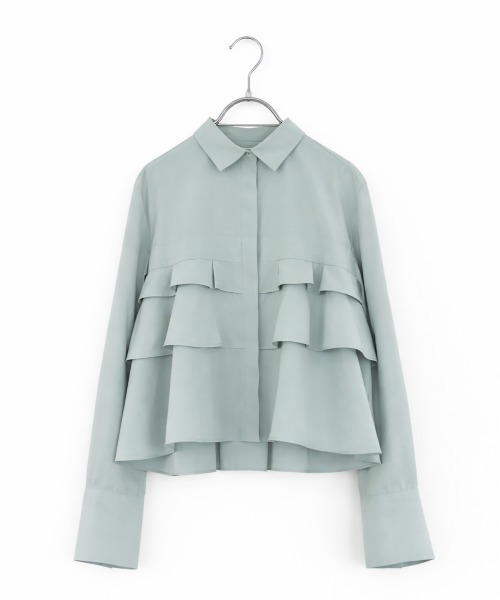 Marilyn Moon(マリリンムーン)の「layered raffle blouse(シャツ/ブラウス・レディース・ホワイト/ミント/ホワイト×ブルー/ホワイト×ブラック・FREE)」の20枚目の写真
