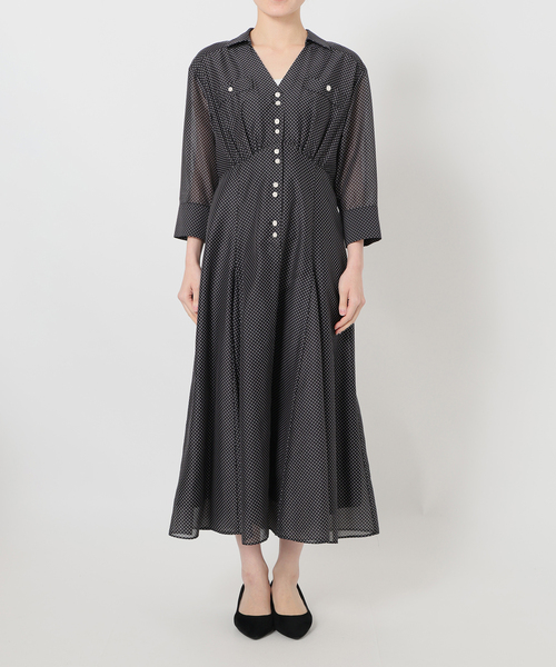 La TOTALITE（ラトータリテ）の「【洗える】ポケットシャツワンピース（ワンピース・レディース・ブラック/ベージュ/オレンジ・36/38）」の10枚目の写真