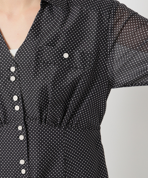 La TOTALITE（ラトータリテ）の「【洗える】ポケットシャツワンピース（ワンピース・レディース・ブラック/ベージュ/オレンジ・36/38）」の16枚目の写真