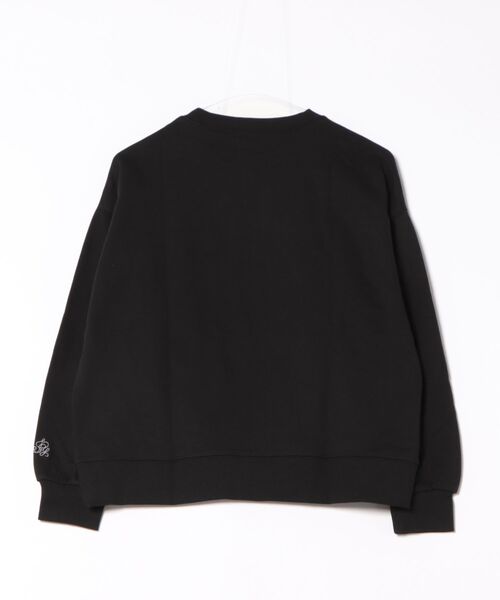 BELLUNA PLUS(ベルーナ)の「袖ワンポイント刺しゅう裏毛プルオーバー(Tシャツ/カットソー・レディース・エメラルド/ブラック/イエロー/オートミール/ピンク・MEDIUM/LARGE/X-LARGE)」の7枚目の写真