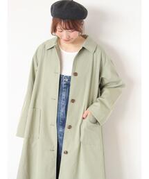 Samansa Mos2 | 【花粉防止加工】ステンカラーコート(その他アウター)