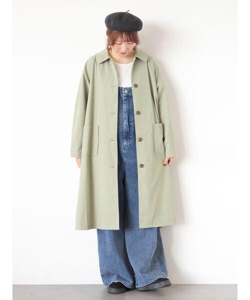 Samansa Mos2(サマンサ モスモス)の「【花粉防止加工】ステンカラーコート(その他アウター・レディース・グリーン/キナリ/ネイビー・F)」の6枚目の写真