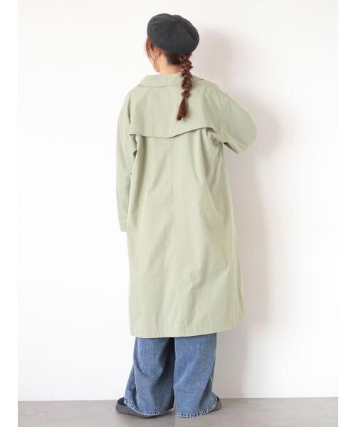 Samansa Mos2(サマンサ モスモス)の「【花粉防止加工】ステンカラーコート(その他アウター・レディース・グリーン/キナリ/ネイビー・F)」の7枚目の写真