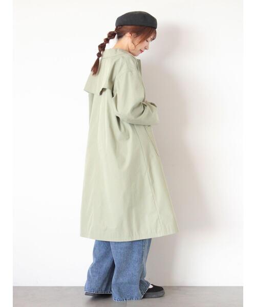 Samansa Mos2(サマンサ モスモス)の「【花粉防止加工】ステンカラーコート(その他アウター・レディース・グリーン/キナリ/ネイビー・F)」の8枚目の写真