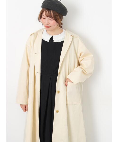 Samansa Mos2(サマンサ モスモス)の「【花粉防止加工】ステンカラーコート(その他アウター・レディース・グリーン/キナリ/ネイビー・F)」の13枚目の写真