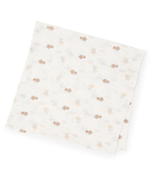 petit main（プティマイン）の「ガーゼおくるみ（おくるみ・キッズ・カラフル/グリーン/ピンク/ベージュ・F）」の2枚目の写真