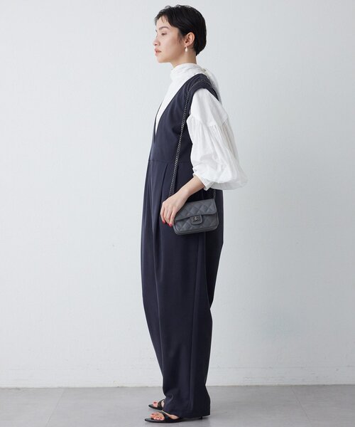 THE PAUSE（ザ ポーズ）の「【THE PAUSE】ドレープジャンプスーツ（つなぎ/オールインワン・レディース・ブラック/ベージュ・FREE）」の10枚目の写真