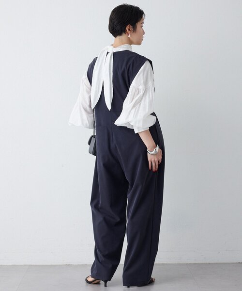 THE PAUSE（ザ ポーズ）の「【THE PAUSE】ドレープジャンプスーツ（つなぎ/オールインワン・レディース・ブラック/ベージュ・FREE）」の12枚目の写真