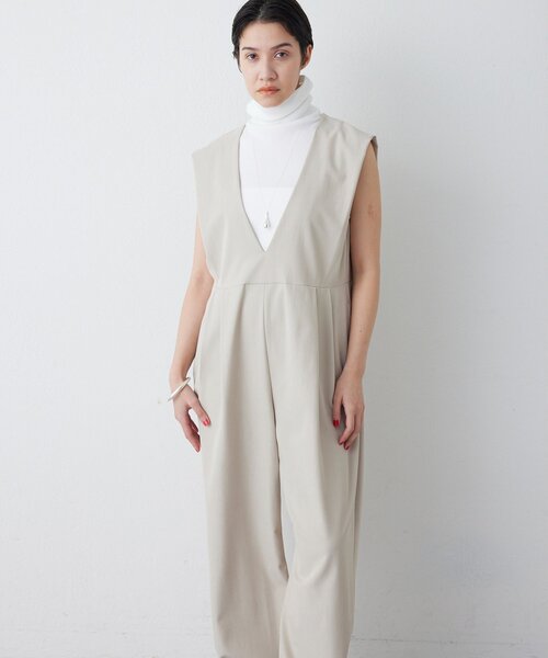 THE PAUSE（ザ ポーズ）の「【THE PAUSE】ドレープジャンプスーツ（つなぎ/オールインワン・レディース・ブラック/ベージュ・FREE）」の14枚目の写真